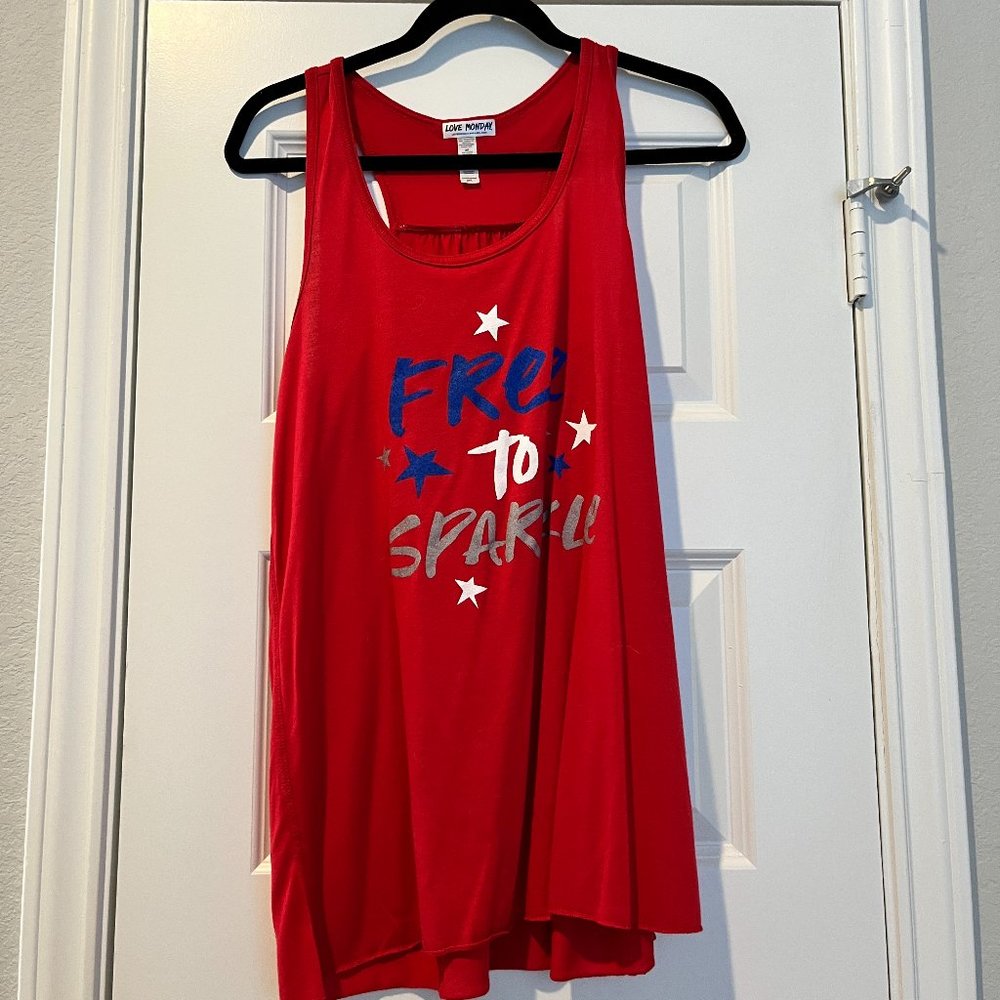 Love Monday Free to Sparkle graphic tank